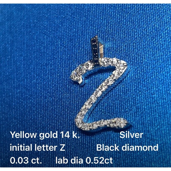 Silver Initial Pendant Necklace - Picture 1 of 4